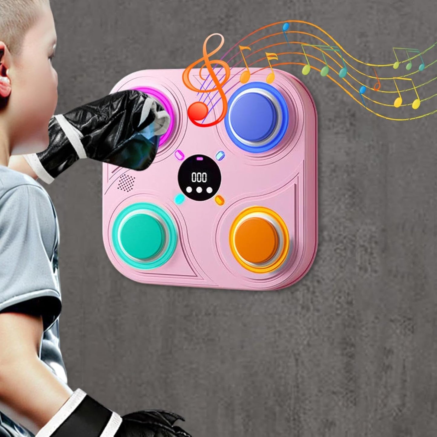 Wall-mounted Boxing Target, Interactive Punching Pad, Kids Boxing Training Gear, Reaction Training Boxing Pad, Home Workout Boxing Target, Wall-mounted Smart Music Boxing Target for Home Workouts