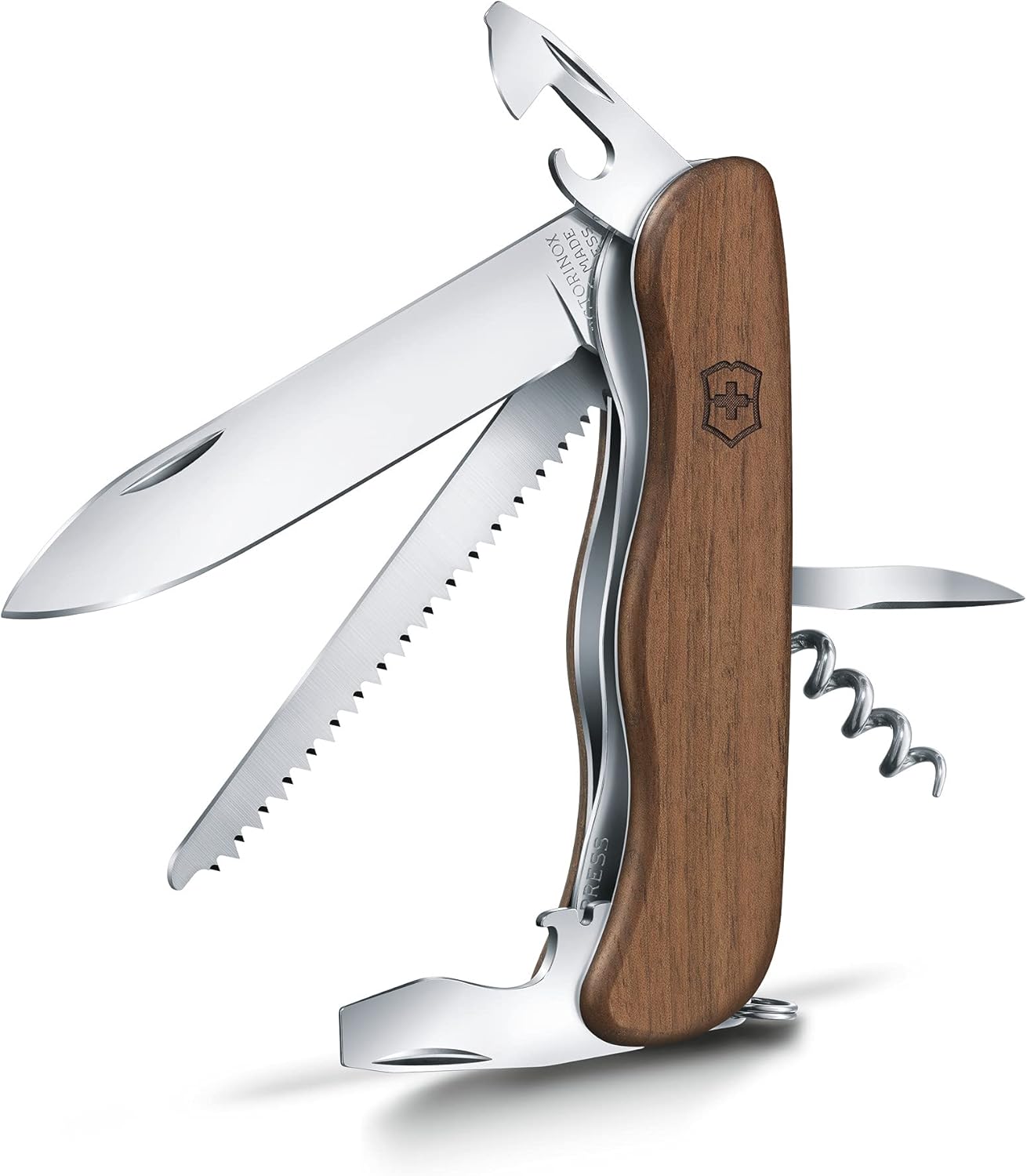 Victorinox Forester Wood Swiss Army Knife, Large, Multi Tool, 10 Functions, Wood Saw, Wood