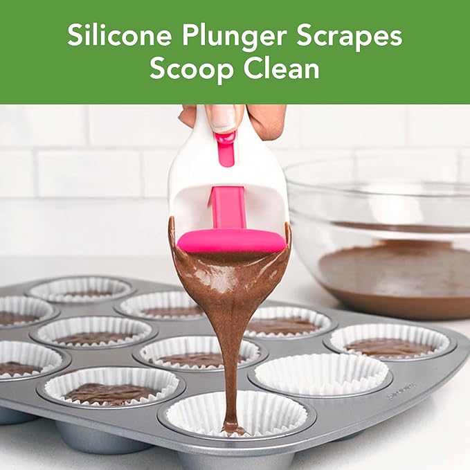 Tovolo Cupcake Scoop Batter Dispenser - Easy to Use Baking Scoop for Muffins, Cupcakes, Cookie Dough & Pancakes - Unique Baking Supplies, Gadgets & Appliances for Kitchen- BPA Free & Dishwasher Safe
