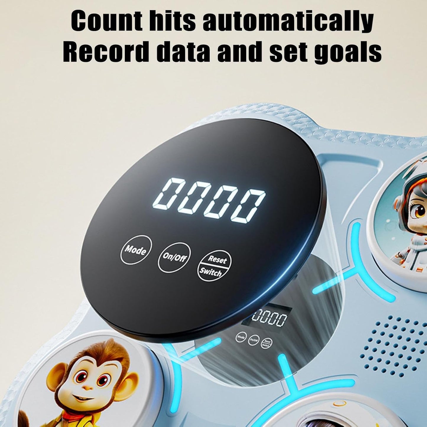 Music Boxing Machine, Smart Punching Target Toys with Gloves, Wall-Mounted Boxing Workout Equipment for Kids and Teens, Interactive Boxing Toy for Stress Relief and Exercise, Fitness Training Gear