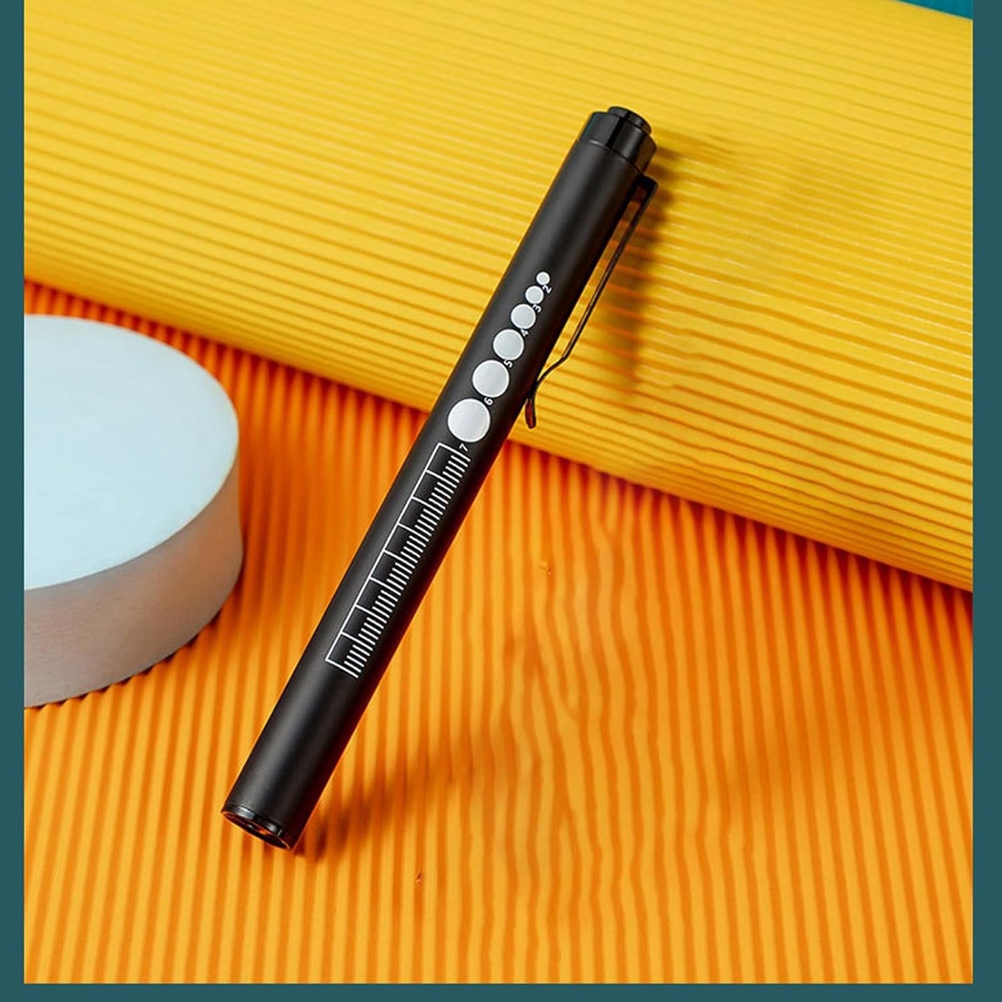 Yuentoen USB Rechargeable Pen Light, Reusable LED Stainless Steel Pocket Penlight, Tactical Flashlight for Emergency, Repair Checking, Home and Outdoor(Black)