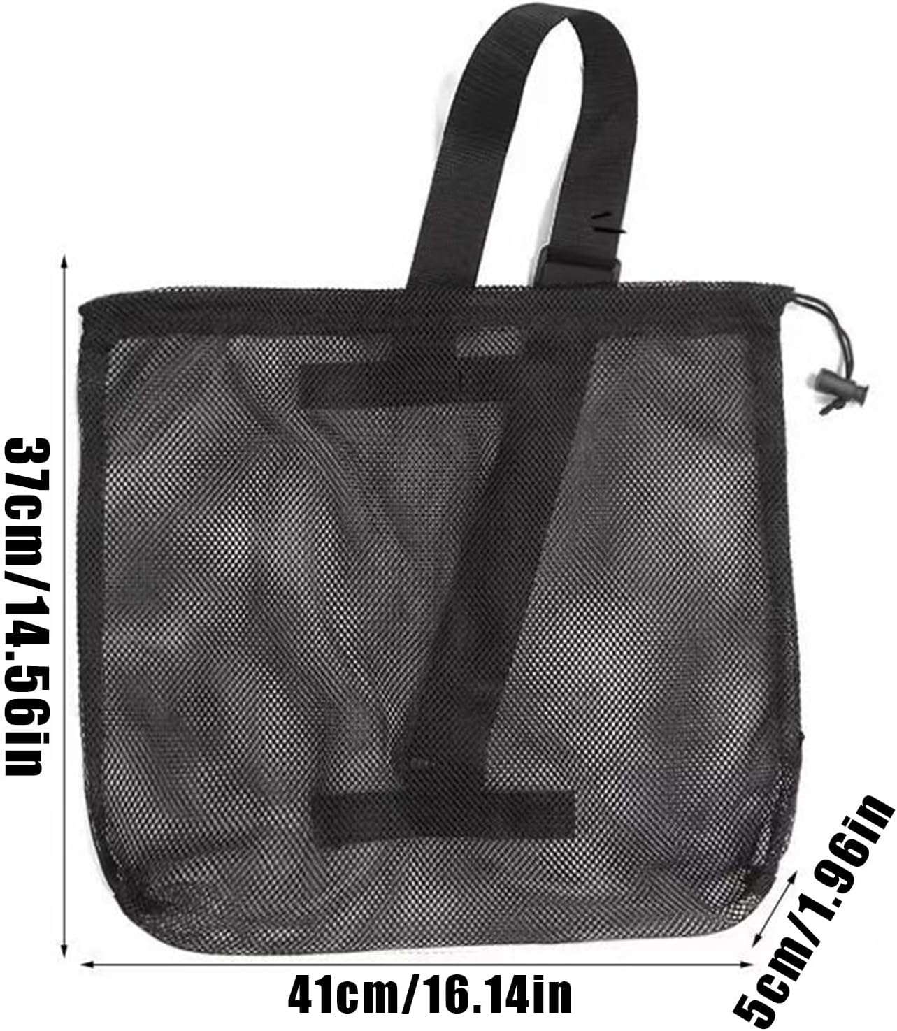 Uonguon Soccer Bag, Sports Equipment Storage Organizer, 16.14x14.57x1.97 Inches Mesh Pouch with Shoulder Strap, Lightweight Sling Design for Gym, Workout, Beach, Pool, Men Active Gear