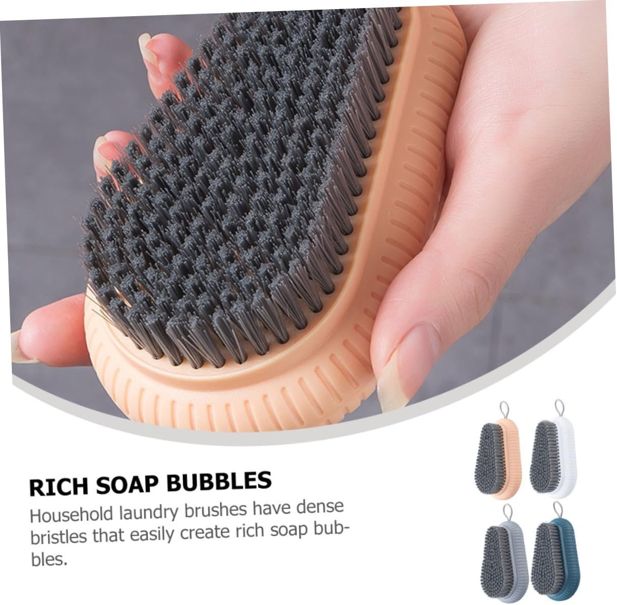 WRITWAA 3sets Laundry Cleaning Essential: Soft-Texture Scrub Brush for Shoes Clothes More 4pcs*3