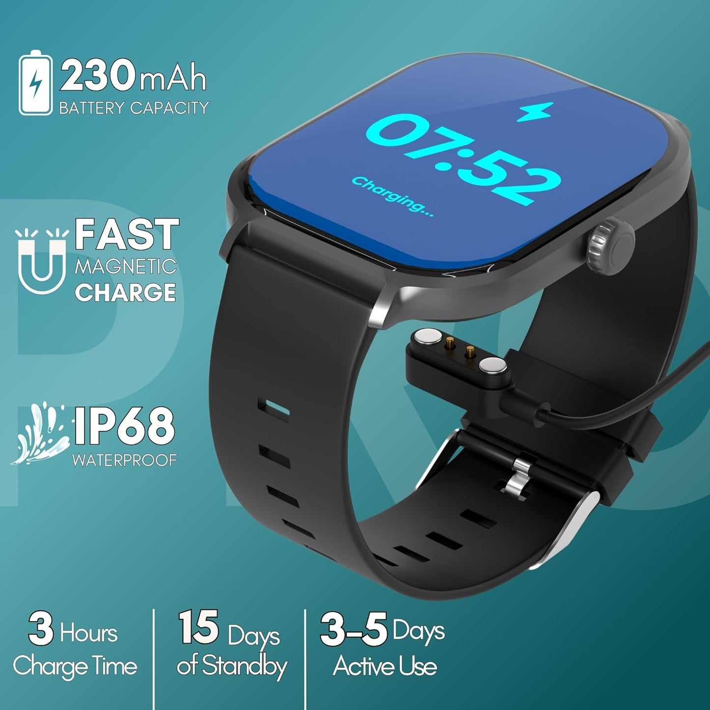 iN Tech Smart Watch Pro (Advanced) - 2.01" HD Touch Screen - Smart Watches for Women Mens Watches - Smart Watch Men - Fitness Watch - Fitness Tracker Heart Rate Monitor Sleep Monitor Multi Sports Mode