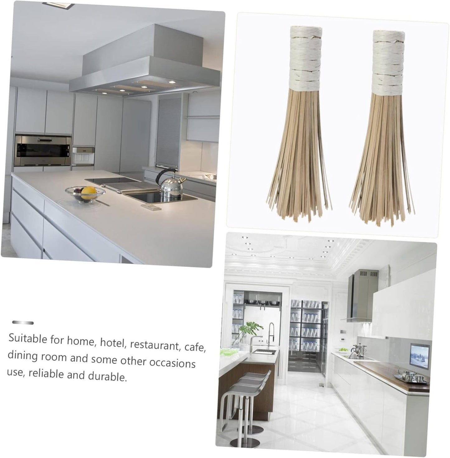 UTHCLO 2Pcs Pot Brush Kitchen Cleaning Tool Long Handle Scald Design