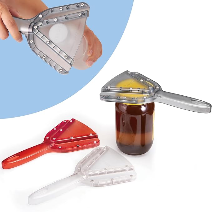 Jar Opener for Weak Hand & Seniors with Arthritis,Easy Twist Off Bottle Caps,Patent | Unique Kitchen Gadgets, Christmas Gifts for Elderly/Women/Men(Red)