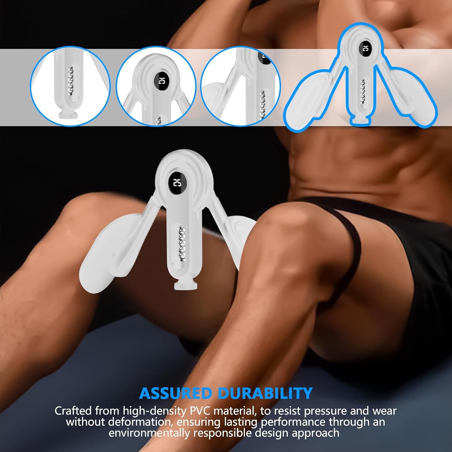 Allenatore Muscoli Interni Coscia, Allenamento Muscoli Interni Coscia, Esercitatore Pavimento Pelvico Portatile con Doppia Molla 10-100 Kg Regolabile per Allenamento Casa Palestra Recupero Post Parto