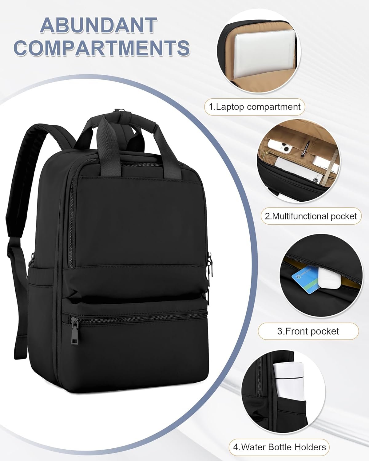 Carry on Travel Backpack for Women Airplane Approved Hand Luggage Backpack Water Resistant Personal Item Travel Backpack