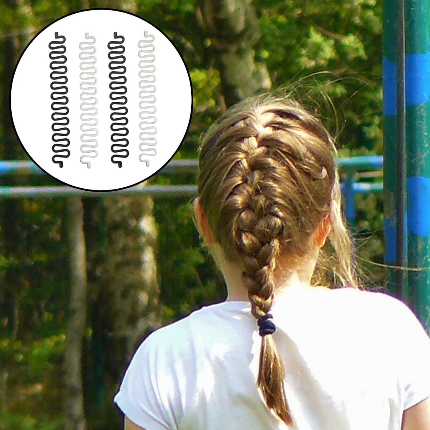 Women's Hair Braiding 4 French Centipedes French Hair Styling Clip Stick Bun Maker Braid Tool Accessories for Women Girls