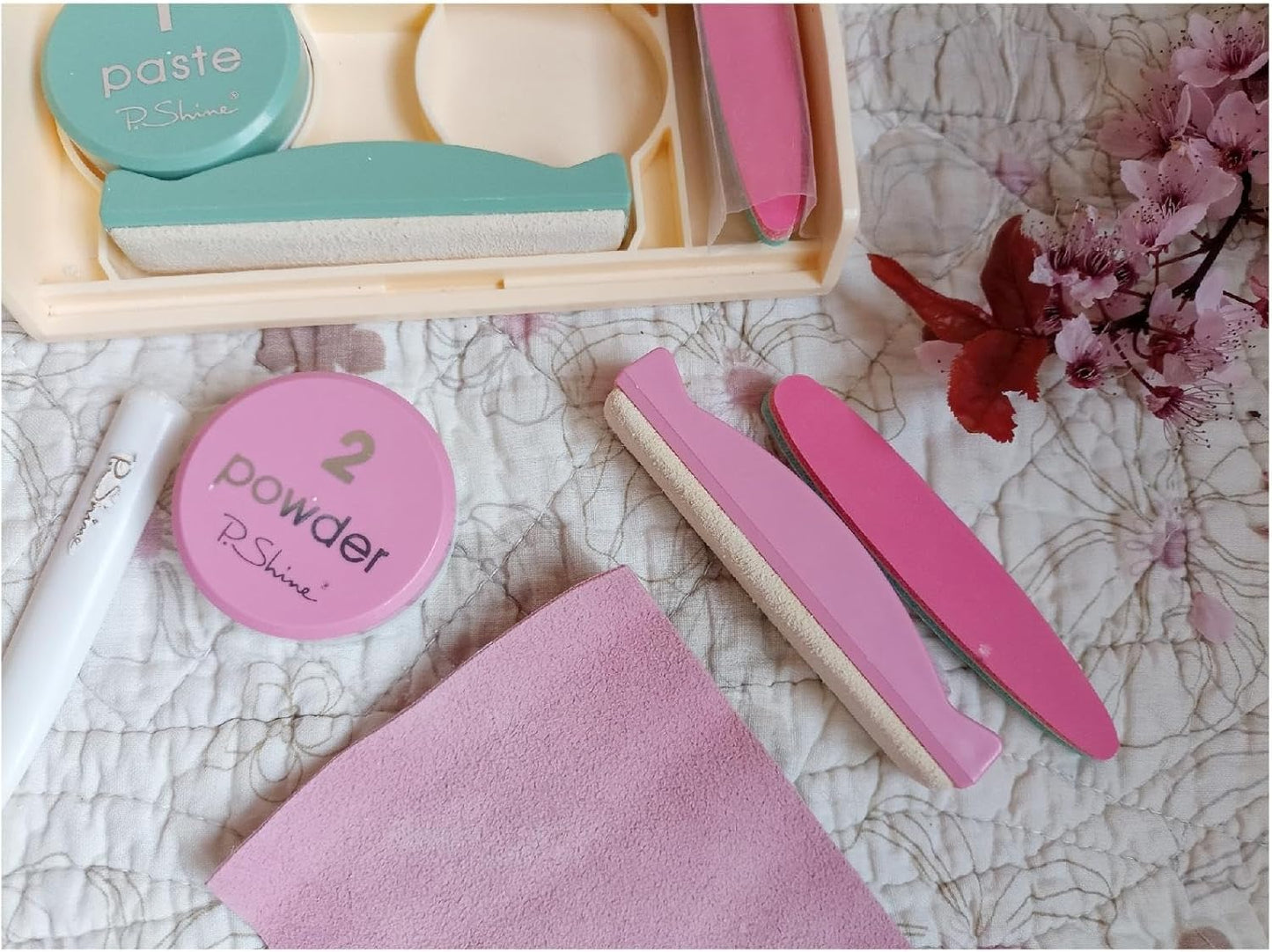 P-SHINE - Professional Japanese Nail Care Manicure Kit + Instructions for Not Damaging Nails