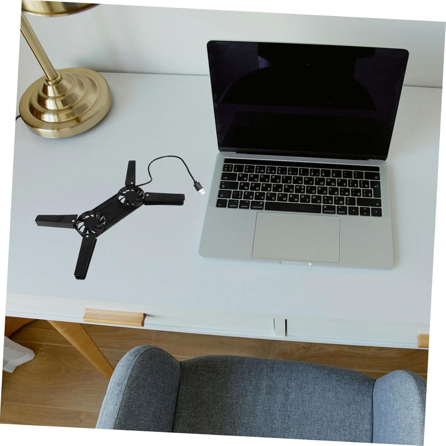 POPETPOP Portable Laptop Cooling Stand with Ventilation Area Air Cooling Design for Gaming Laptops Space Saving for Efficient Heat Dissipation