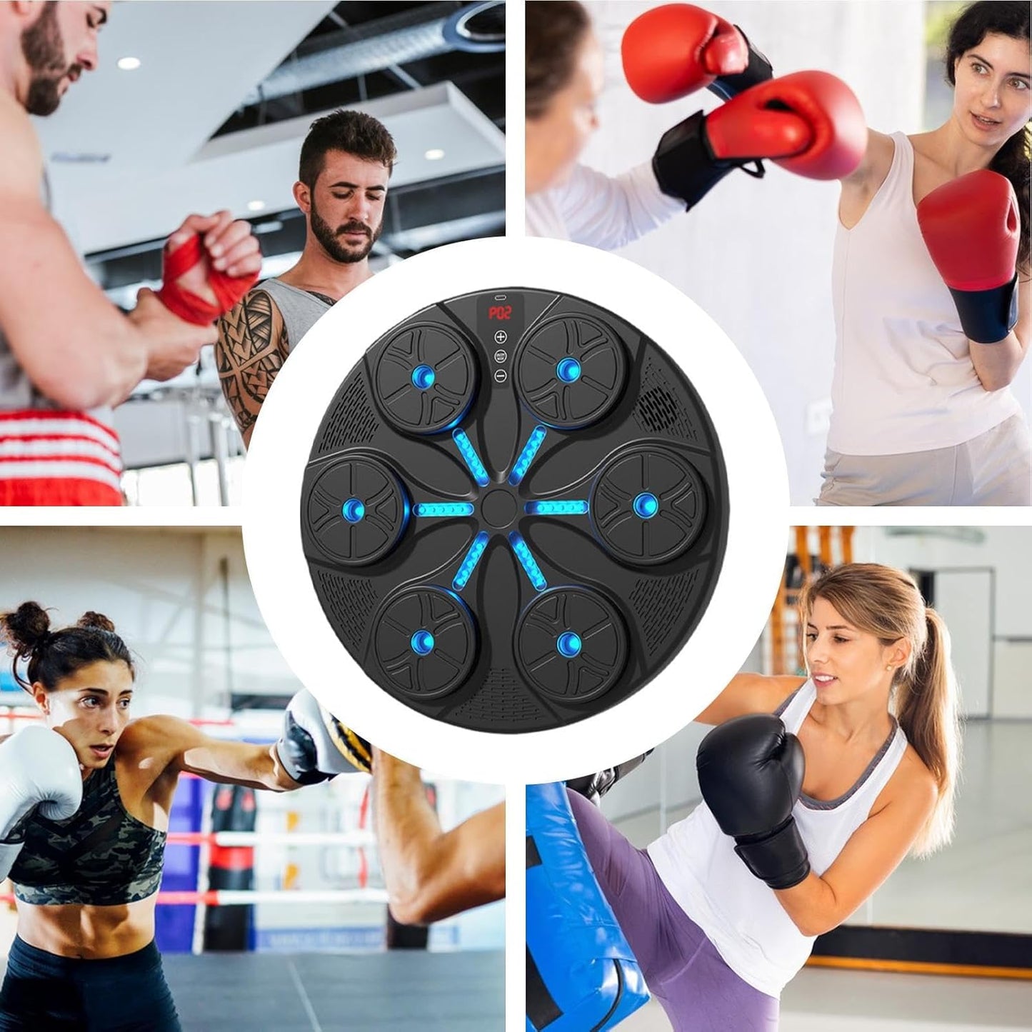 Music Boxing Machine, Smart Boxing Exercise Equipment, Punching Training Device for Home, Studio, and Gym Use, Interactive Indoor Workout Gear for Fitness and Fun