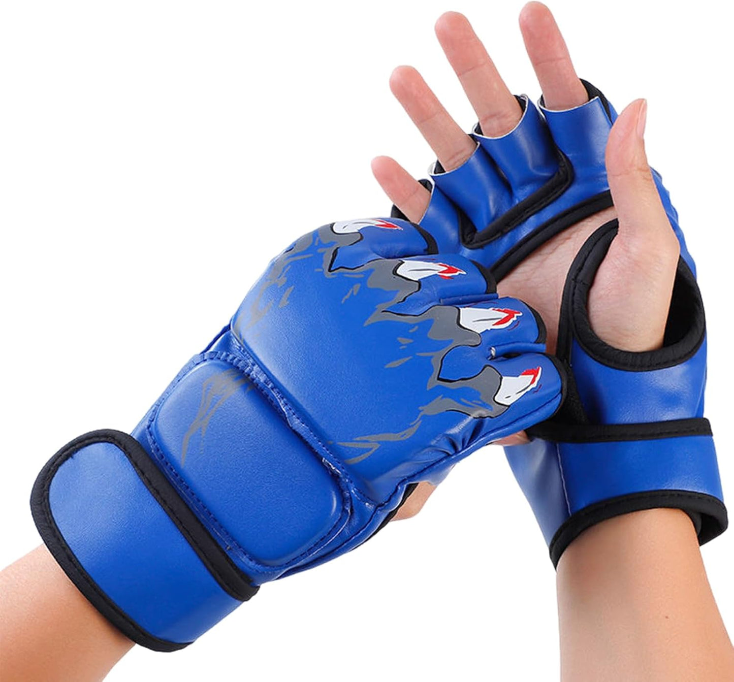 Boxing Gloves, Grappling Sparring Gloves, Half Finger Mitts, Adjustable Boxing Mitts, Wrist Support Gloves, Kickboxing Training Gloves, Gage Fighting Gloves, Punching Bag Workout Gear, Sparring Traini