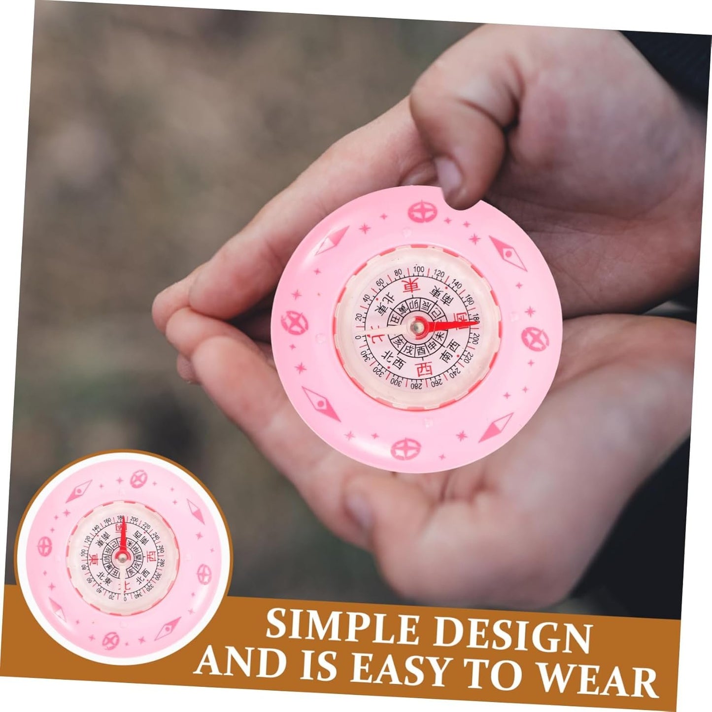 OHPHCALL Outdoor Adventure Companion Compact Mini Compass Plastic Metal Student Hiker's Tool Random Color