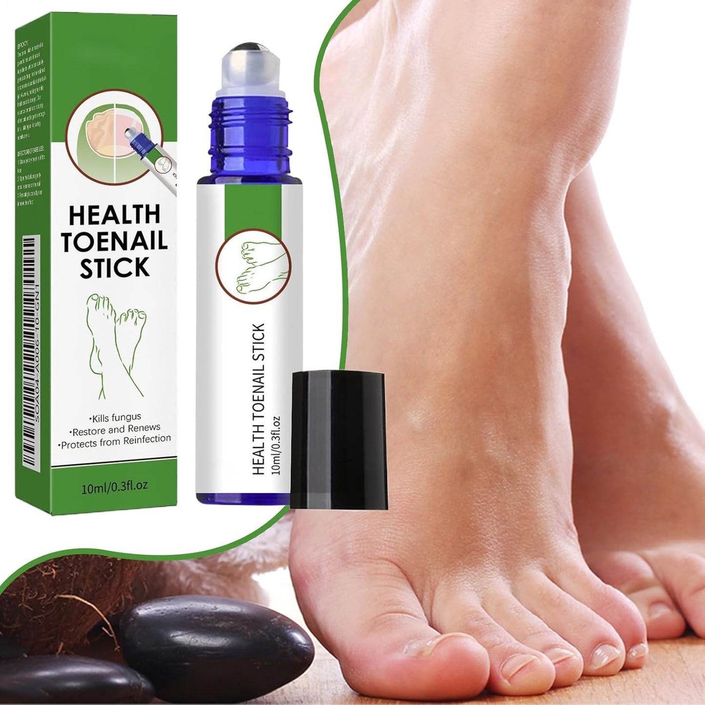 Nail Care Liquid, Extra Strength Nail Strengthener Roller, 0.71x0.71x3.23 inches Adorable Compact Gentle Soothing Toenail Cares Supplies for Adults Family, Restoring Comfort