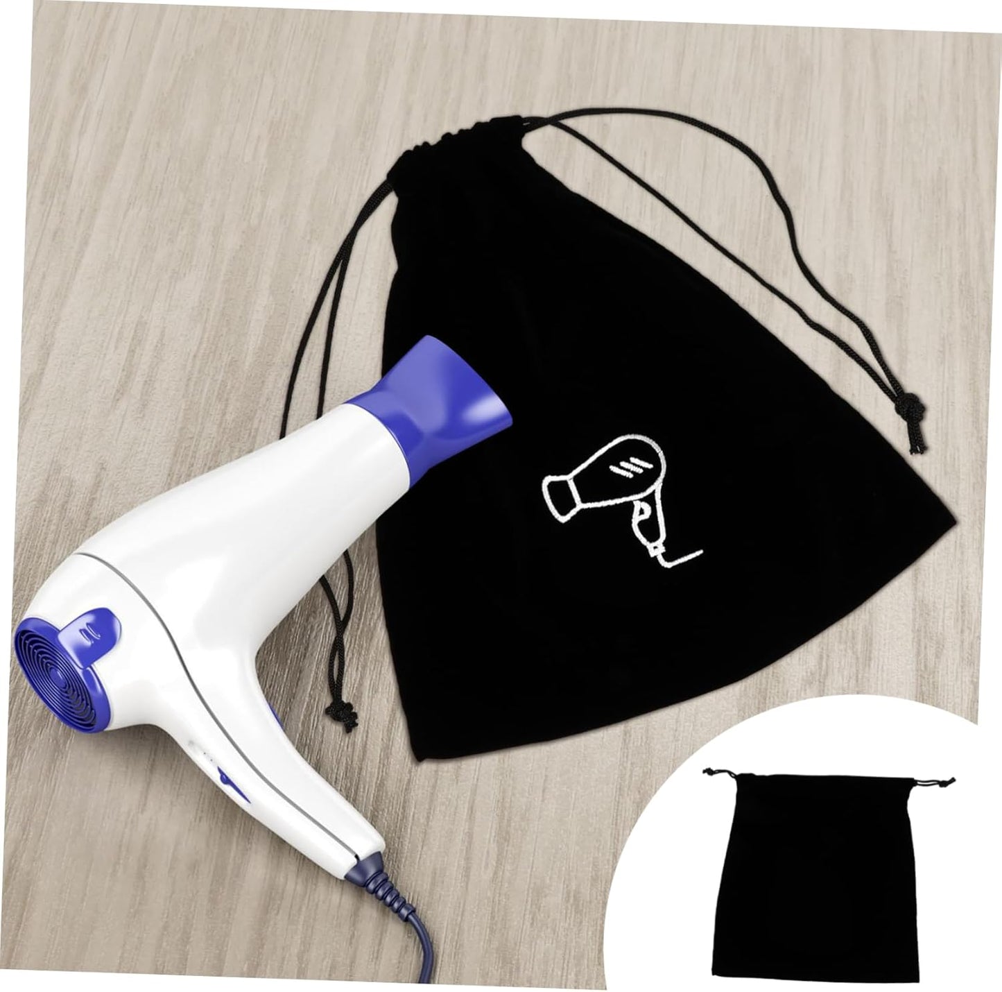 5 Pcs Hair Dryer Bag Drawstring Bag Portable Dryer Tool Bag Travel Flannel Hat
