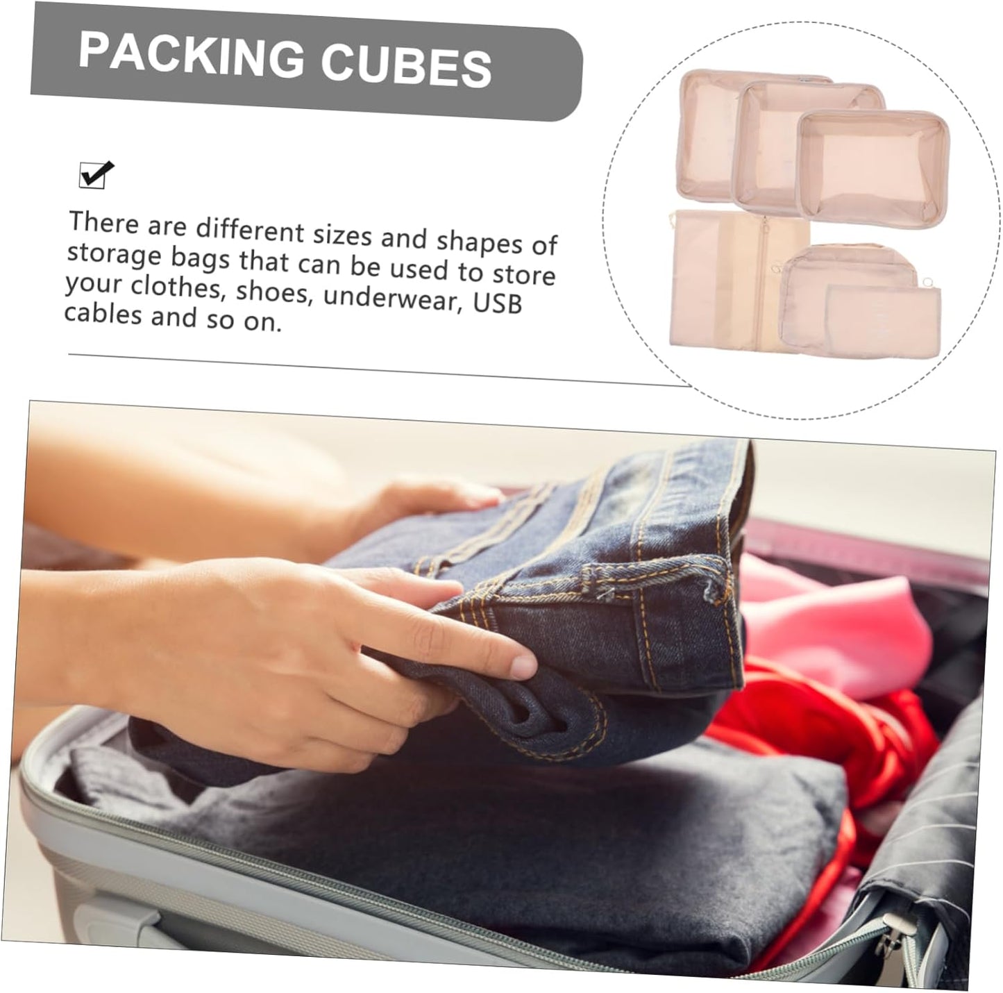ANDRESLAD Travel Case Garment Packaging Bag Travel Toiletries Storage Bags Storage Bags Shoe Holder Oxford Cloth, dark khaki