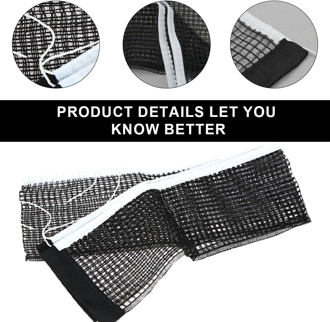 1PCS Black Table Tennis Net,Polyester Table Tennis Net,Table Tennis Net Replacement,Table Tennis Net Table Accessories,Folding Table Tennis Net for Indoor and Outdoor