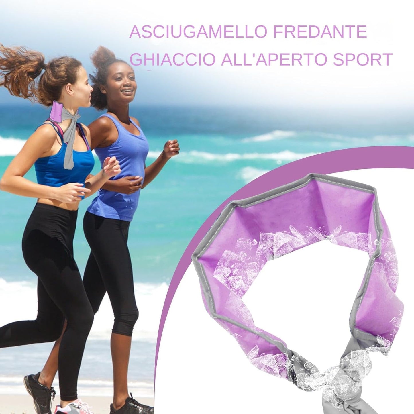 zwxqe Cooling Neck Wrap, Chilling Neck Towel, Instant Chill Band, Stylish Hot Weather Relief Gear for Outdoor Sports Cycling Running Hiking Fishing Gym Workout Travel Daily Use
