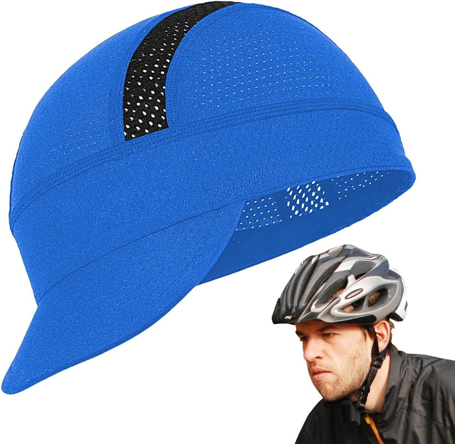 Bike Hat, Hard cap Liner, Mesh Headwear, Sun Visor Helmet, Breathable Protective Gear for Cycling Workout Skiing Fishing Construction Camping Football Hiking, 5.12x2.36 Inches
