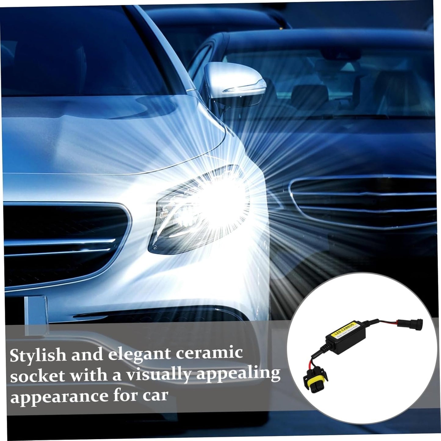 IMIKEYA Car LED Headlight Decoder EMC Filtering Technology Compatible with Prevents Flickering