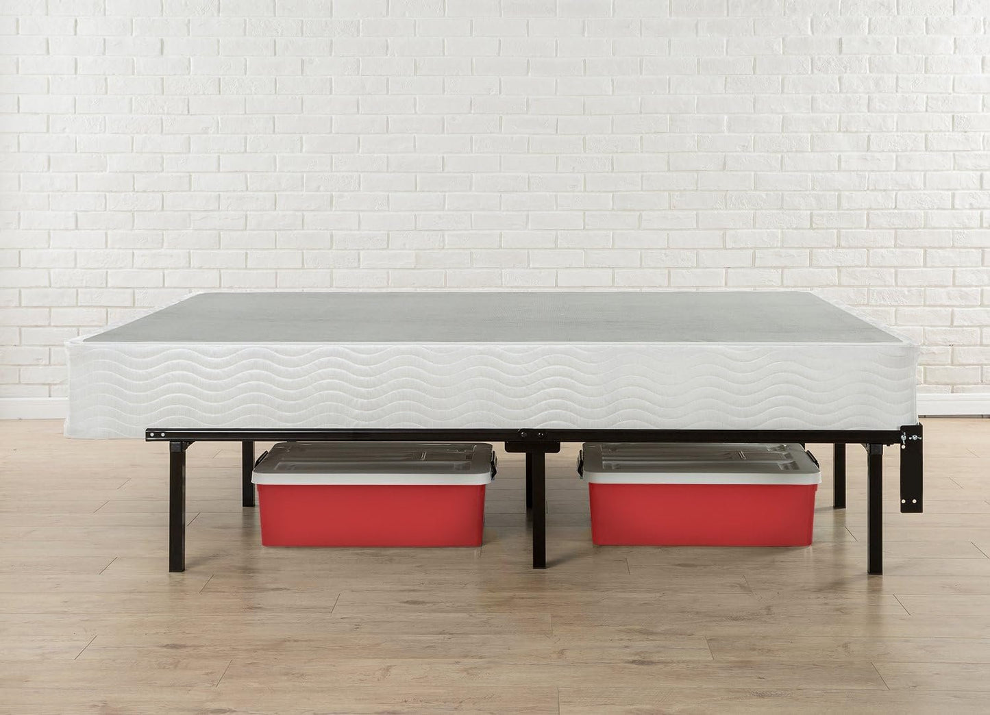 Zinus Adjustable Bed Frame, Twin to Queen - Compack 12 Inch Metal Bed Frame for Box Spring , 9 Legs Heavy-Duty Frame, Easy Assembly, Headboard Compatiable with Built-in Bracket, Mattress Support