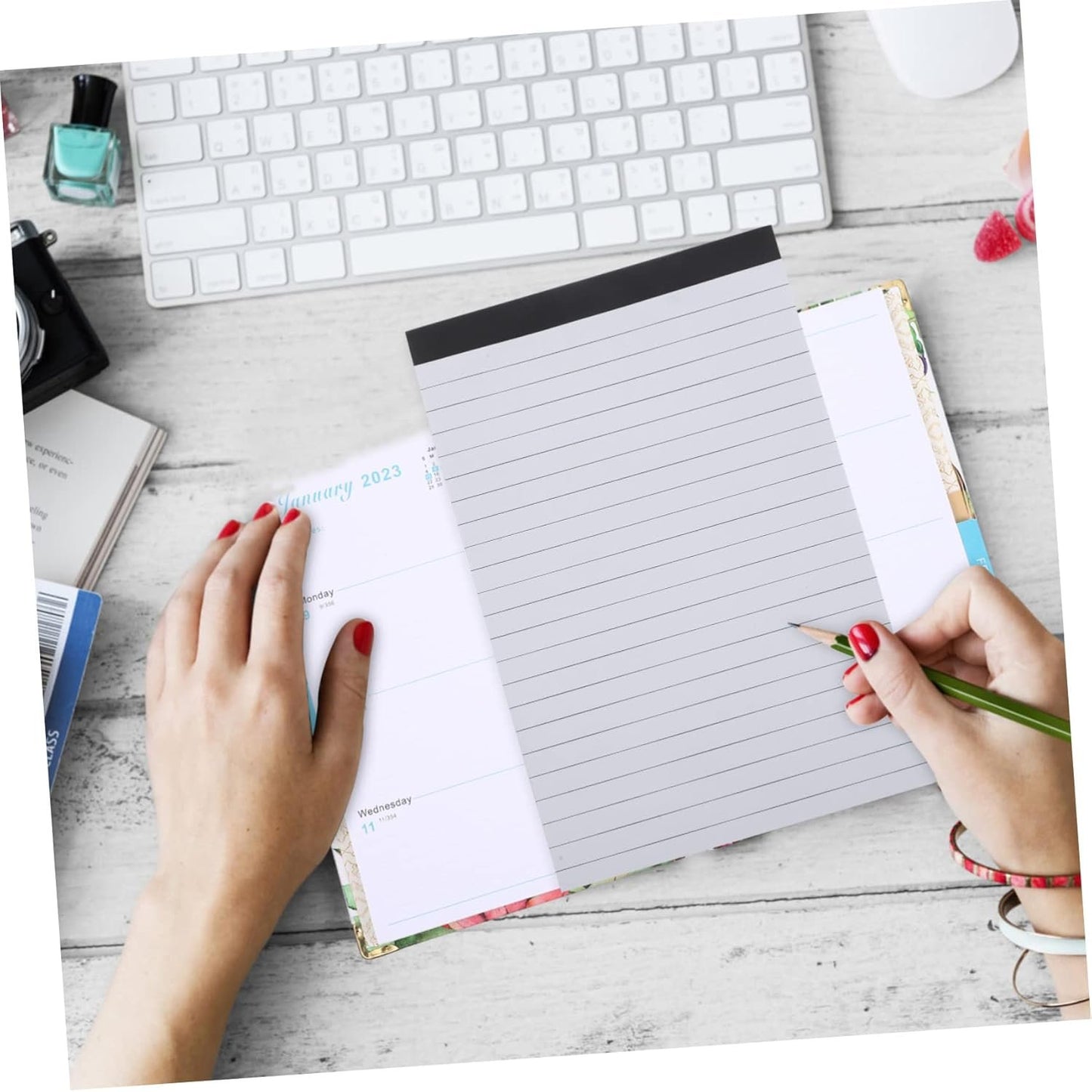 FUNNETOYU Portable Notepads Daily Weekly Scratch Pads for Writing Office Stationery with Tear Off Smooth High Grade for Students Teachers and Professionals