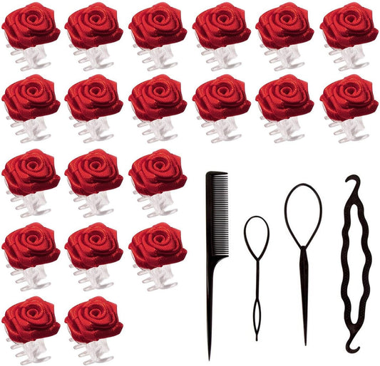 20 Piece Pink Hairpin and 4 Piece Hairpin Hair Accessories Hair Styling Decoration Elei Simple Hair Accessories