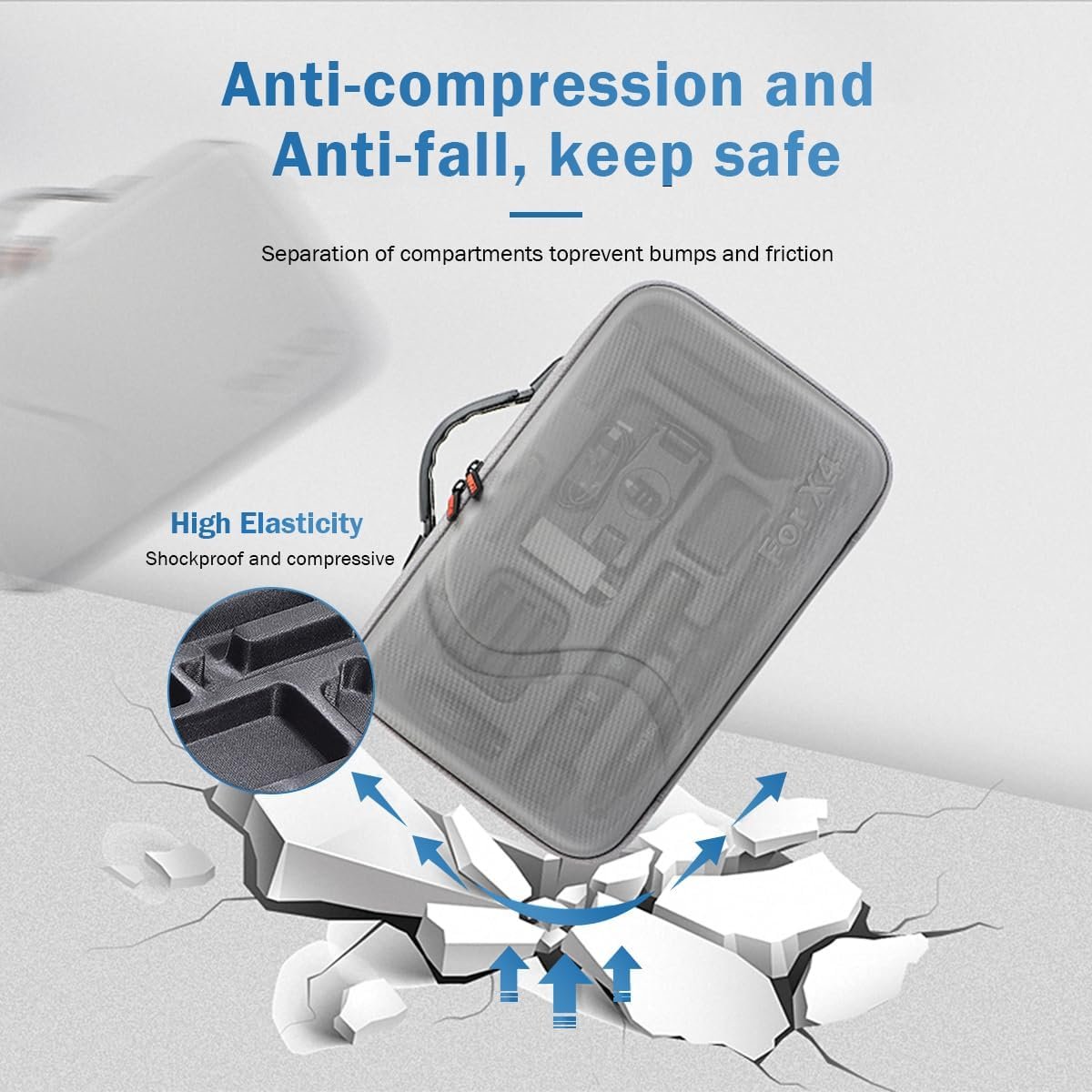 360 X4 Case Waterproof Portable Storge Bag for 360 One X4 Camera Accessories Travel Case for 360 X4 Camera Accessory Organizer