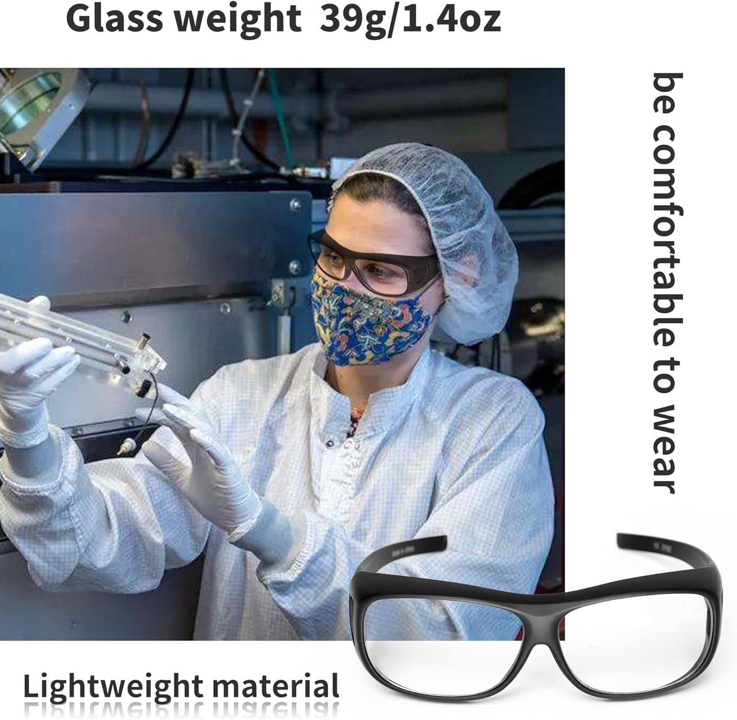 CO2 Laser Safety Protective Goggles Laser Glasses Eye Protection 10600nm Reflective Laser Proof Glasses CO2 Laser Engraving Cutting,9000-11000nm Glasses for Laser Protection with DIN CERTCO Certified…