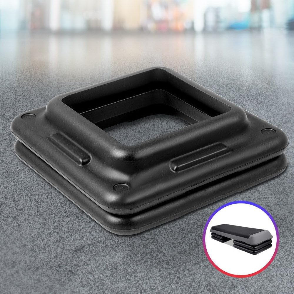 2X Aerobic Step Risers Everfit Add-on Riser Pair for Aerobic Step Platform 5CM Height Commercial-Grade Stack-up Home Gym Cardio Fitness Indoor Workout Exercise Accessory 40cm x 40cm Non-skidding Pad