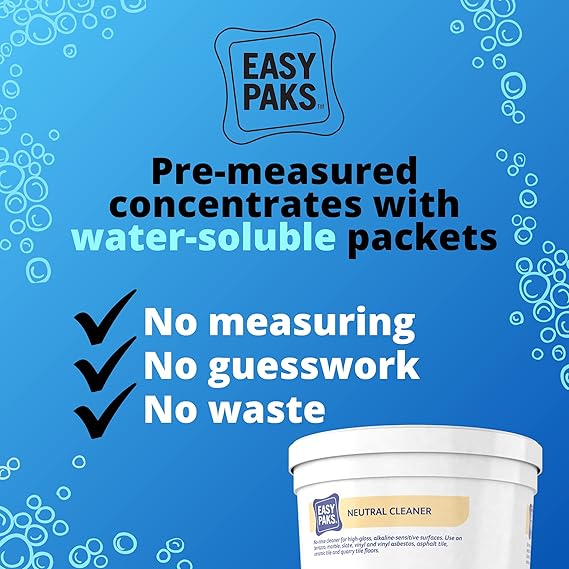 Diversey 990653 Easy Paks Neutral Cleaner, Cleans High Traffic Glossy Floors, Dissolving Pods with Pine Scent, 90-Paks, 1-Tub
