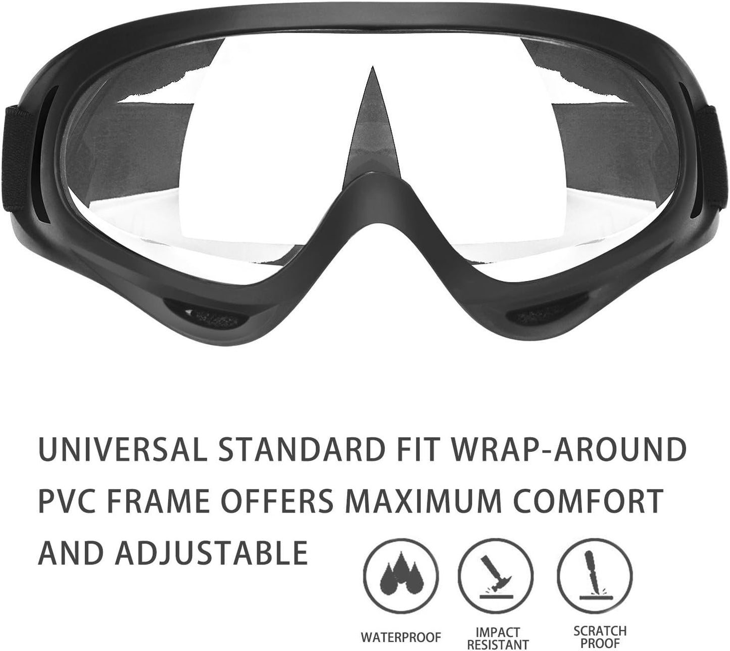 2 Pack Children's Safety Glasses with Anti Fog and UV Protection Perfect for Foam Blasters Gun