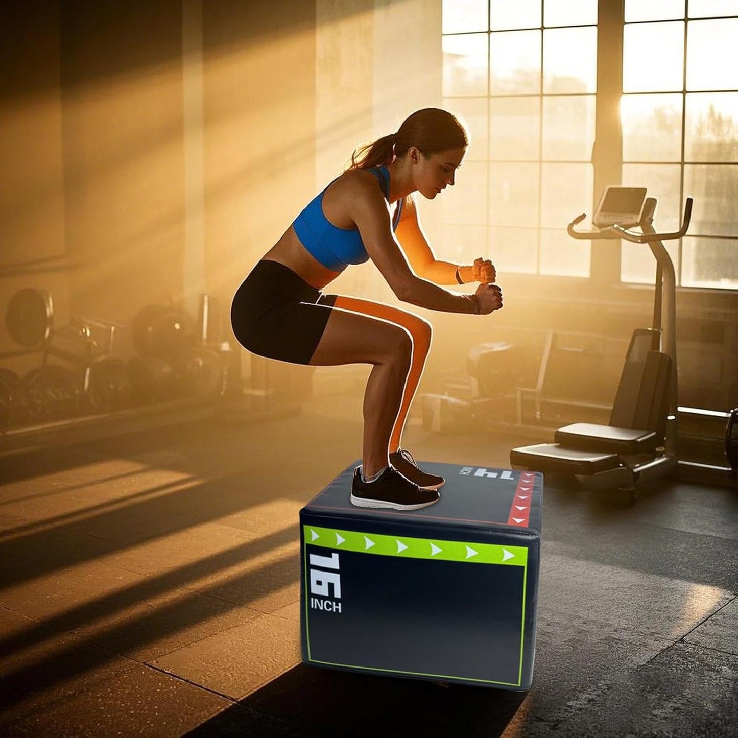 Jumping Box Training, Jumping Training Tool, 15,75 x 11,81 in Shockproof Non Slip Step Up Gear, Jump Equipment, Ideal for Home and Gym Workouts to Strength Agility