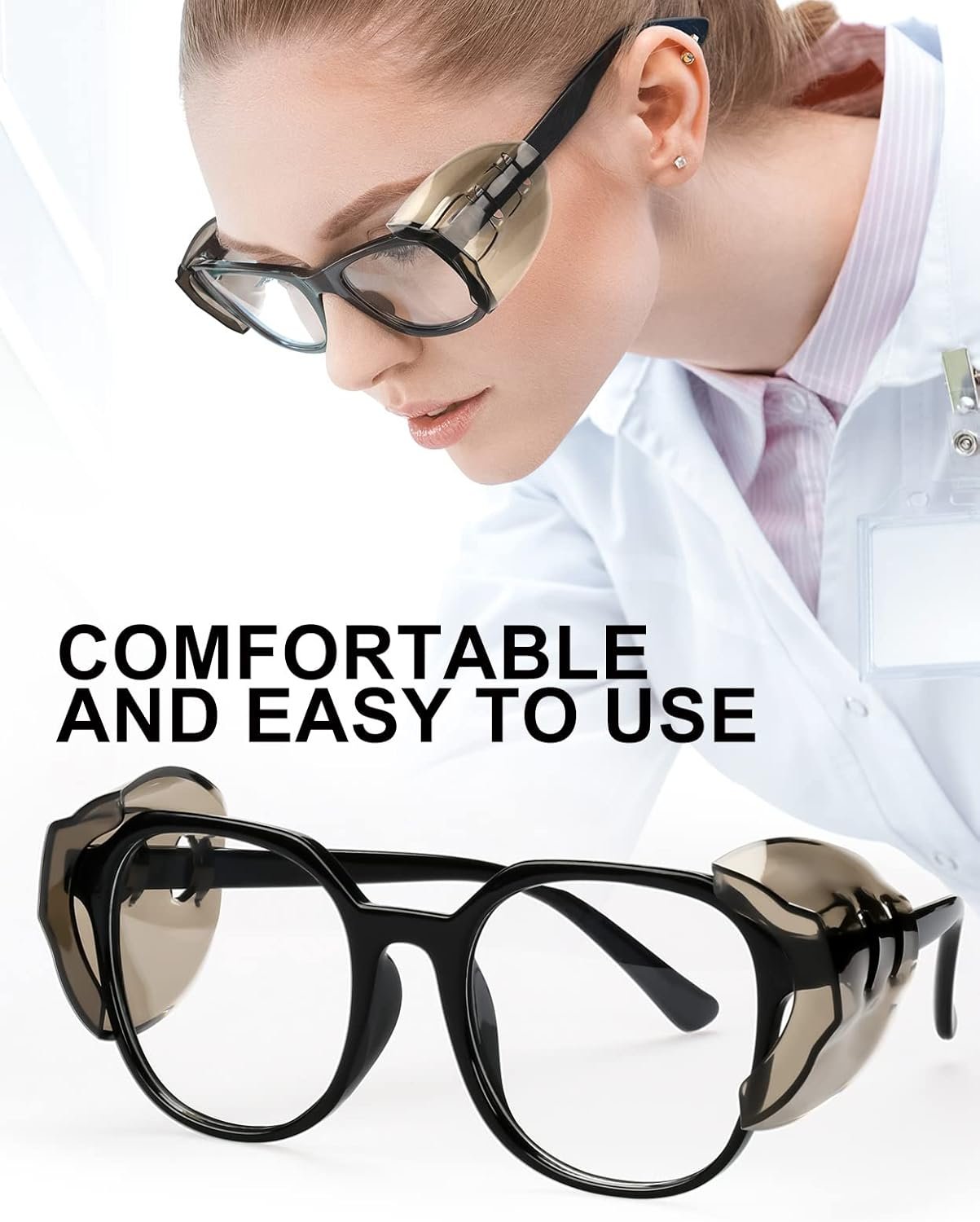 YunTuo 2/4 Pairs Eye Glasses Side Shields for Prescription Glasses - Fits Small to Medium Eyeglasses