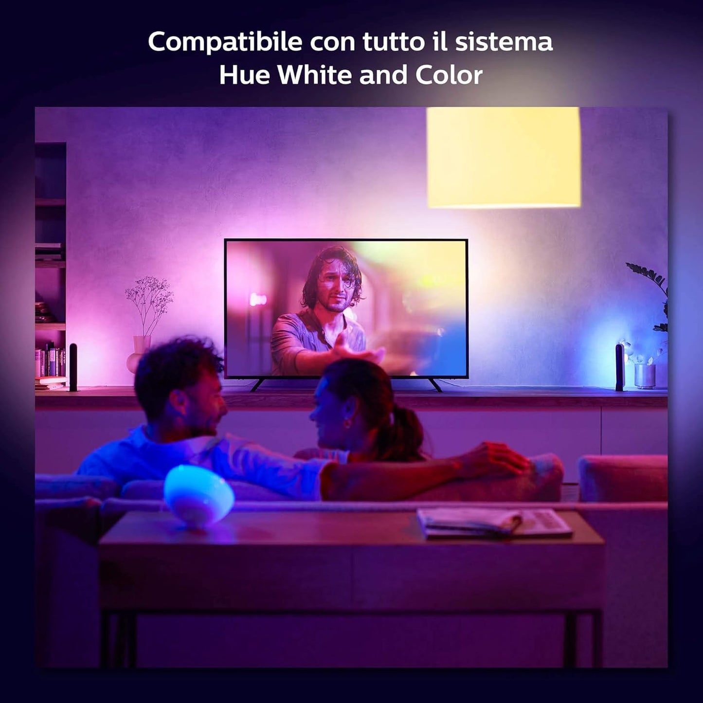 Philips Hue Play Gradient Lightstrip 55", Smart Led Strip Lighting Sorround Synchronized with TV Colours