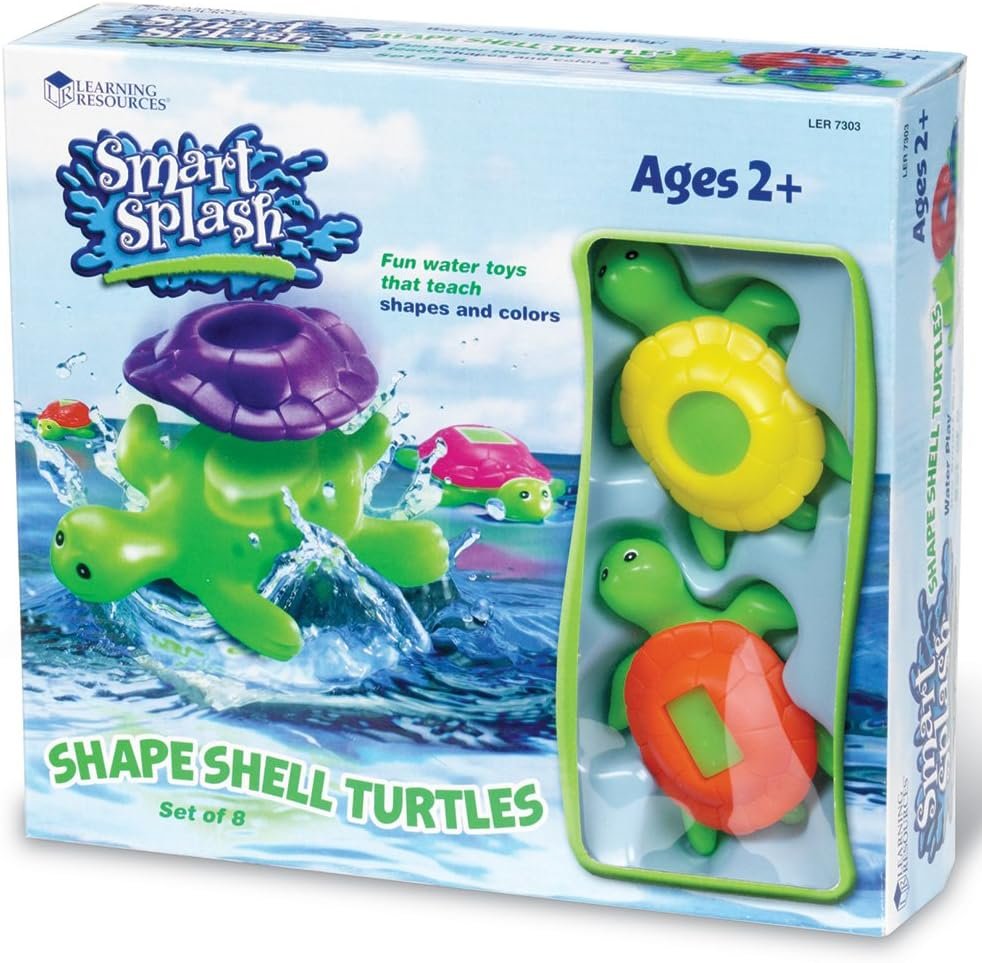 Learning Resources Shape Shell Turtles, Set of 8 (LER7303)