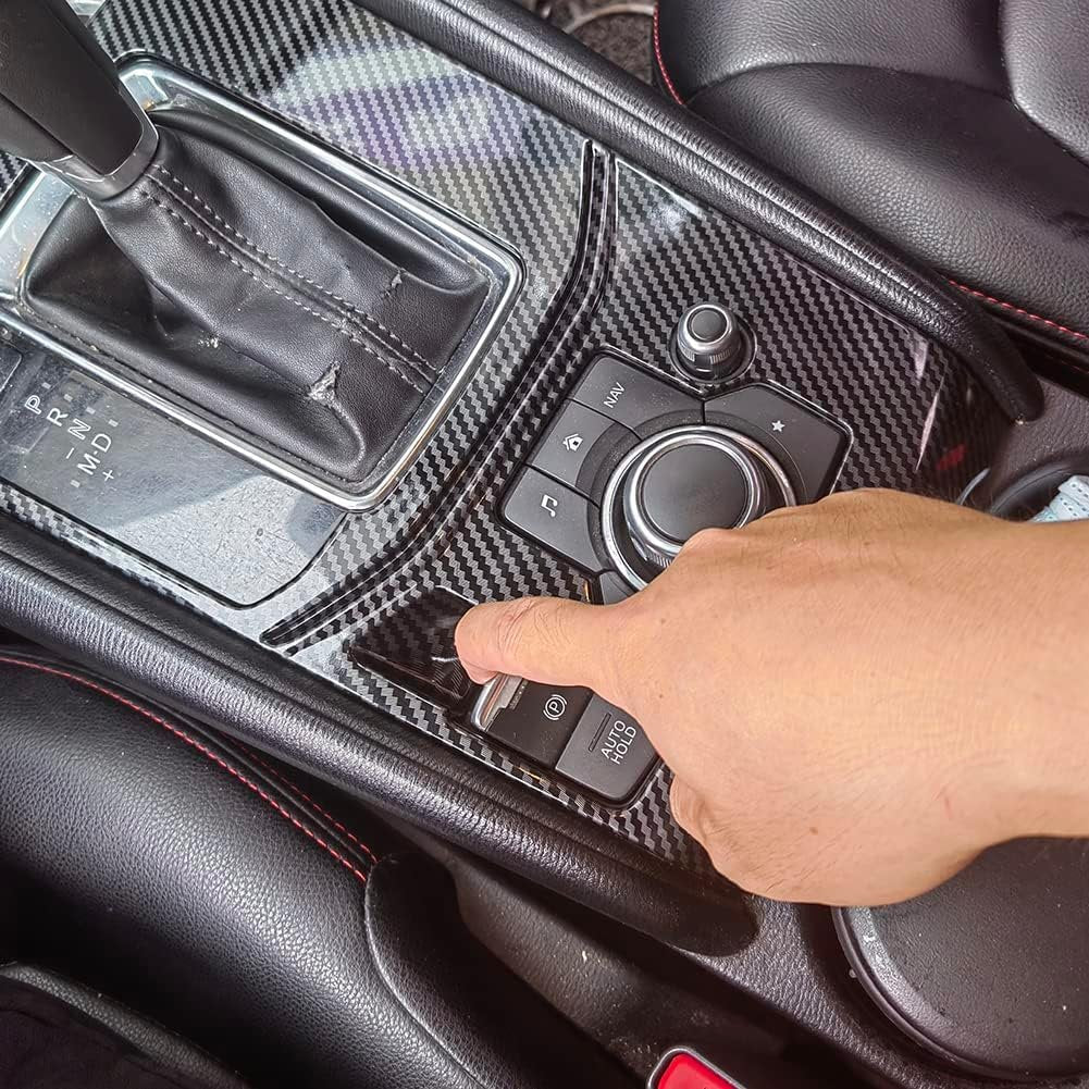 AOKIO Interior Center Console Gear Shift Panel Cover Trim for Mazda CX5 CX-5 Accessories 2017 2018 2019 2020 2021 2022 2023 2024 2025 (for Automatic Transmission)