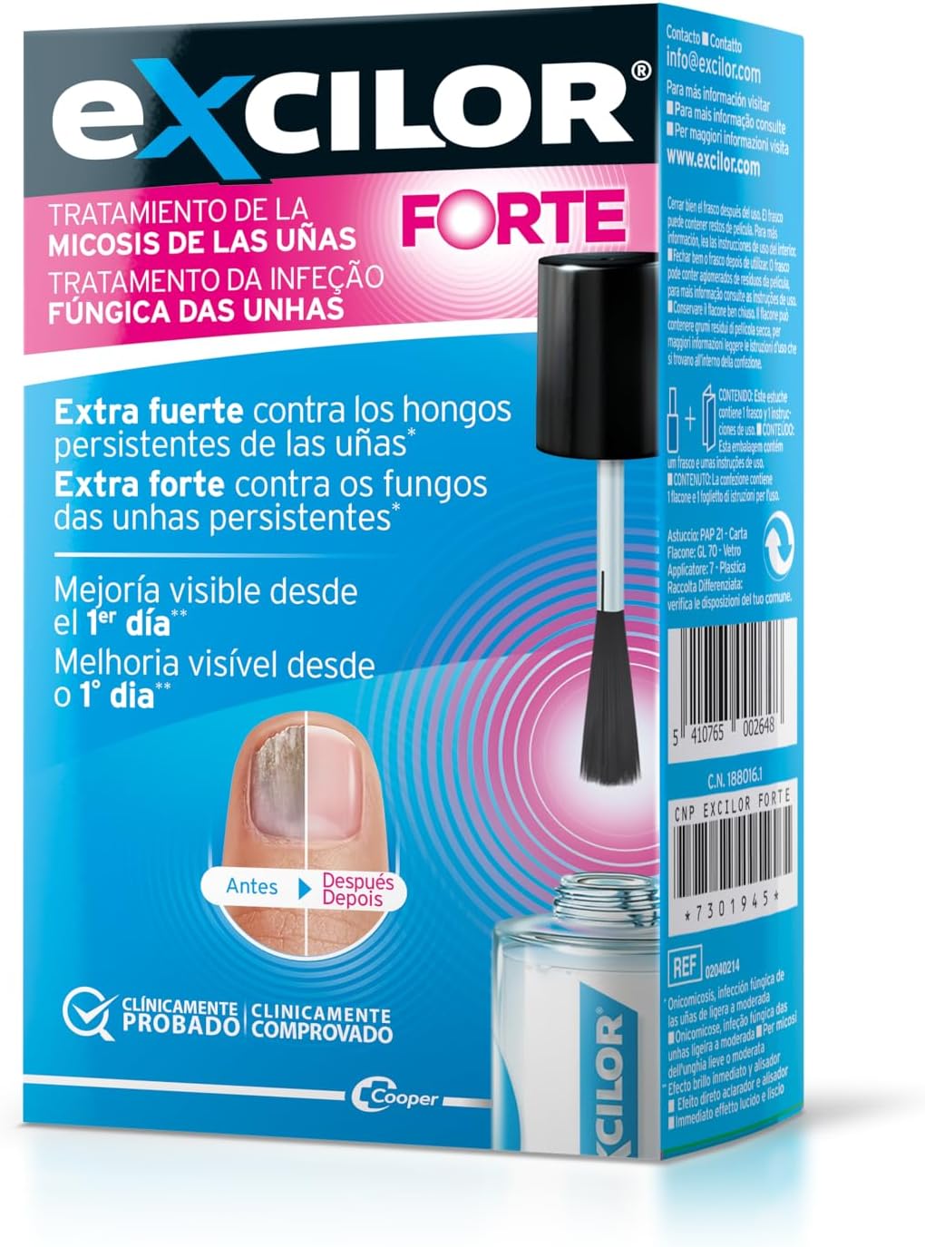 Excilor FORTE Nail Mycosis - TransActive+ Technology for Mild or Advanced Mycoses for Healthier and Stronger Nails - 30ml
