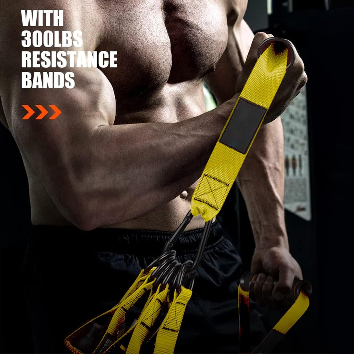 Exercise Bands, Pull Up Assistance Set, 11.81 Inches Adjustable Opposition with Non Slip Design and Ankle Straps, Heavy Duty Fitness Gear for Strength, Training & Hand Workout Use