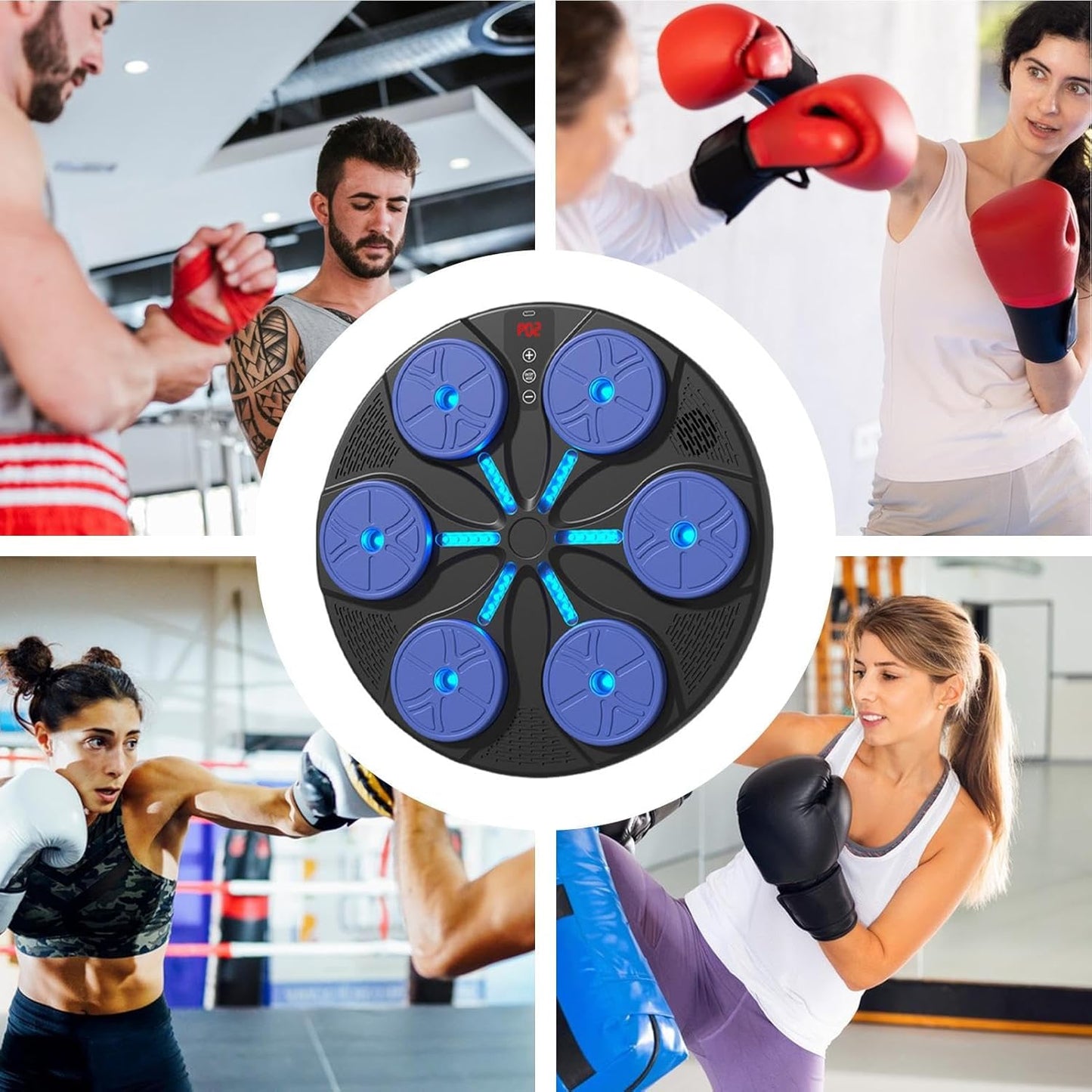 Music Boxing Machine, Smart Boxing Exercise Equipment, Punching Training Device for Home, Studio and Gym Use, Interactive Indoor Workout Gear for Fitness and Fun