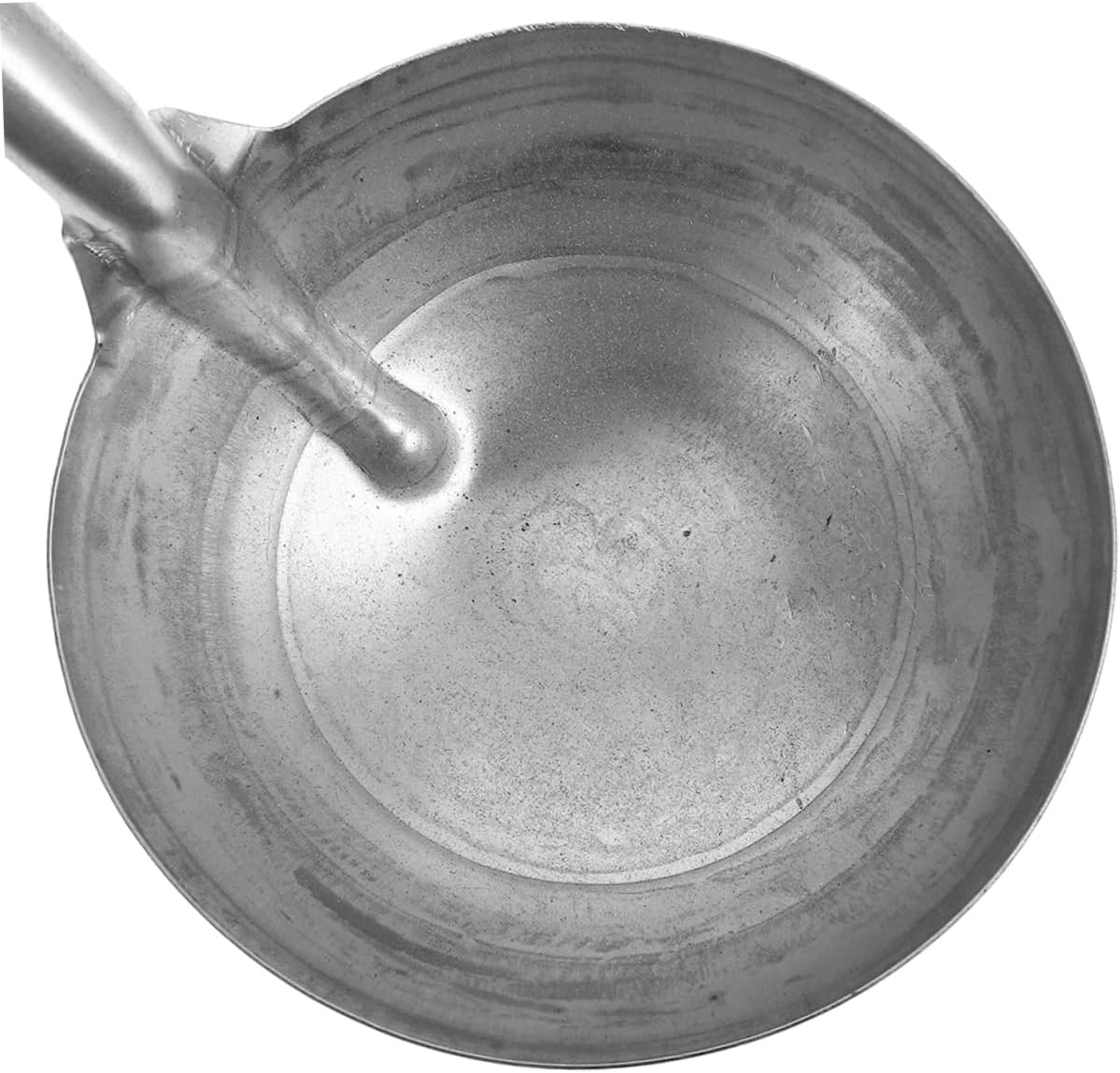 Abaodam Heavy Duty Iron Ladle for Feeding and Watering Reusable Soup Spoon with Ergonomic Handle Durable and Polished Surface for Farm and Garden Use
