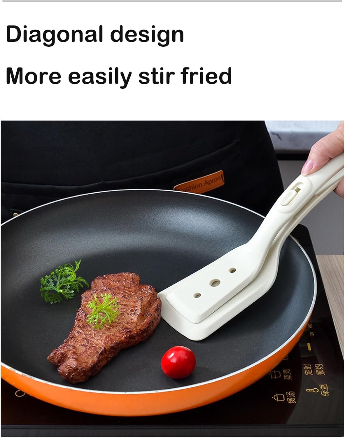 Lengsea Silicone Steak Clip, Spatula, Tongs, BPA-Free Silicone Cooking Gadget, BBQ Spatula, Grill Turner, Kitchen Tools, 1pc