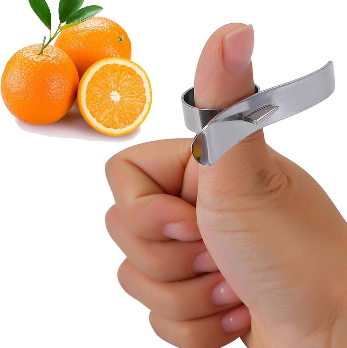 YUEMING 2 Pieces Orange Peelers Fruit Peelers Peeling Tool Citrus Peeling Citrus Remover Stainless Steel Slicer Kitchen Gadget for Orange