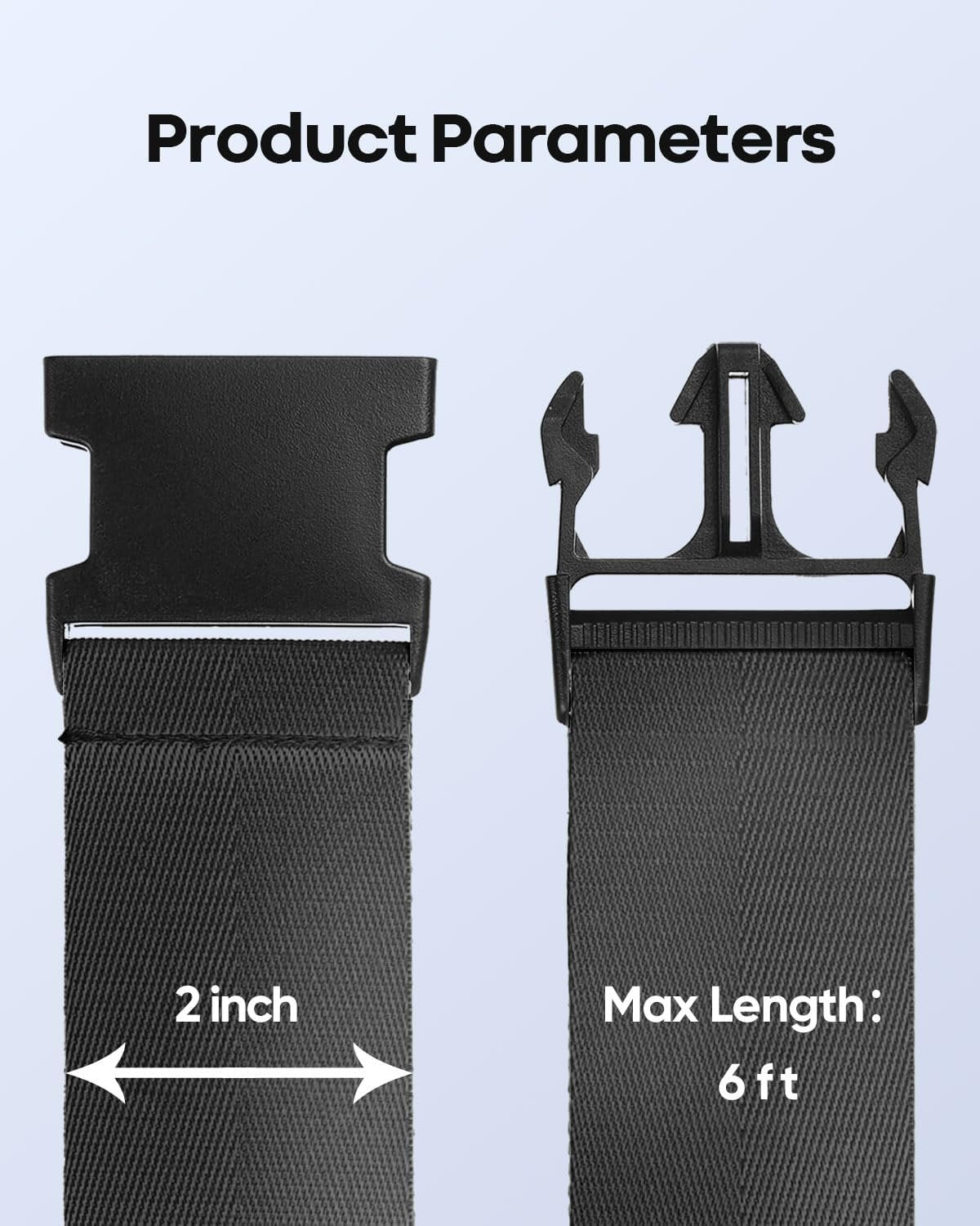 4 Pack Luggage Straps for Suitcases, Travel Adjustable Luggage Band Bag Straps with Luggage Tag, Heavy Duty Non-Slip Suitcase Belt with Quick-Release Buckle Ensure Suitcase Security, Black