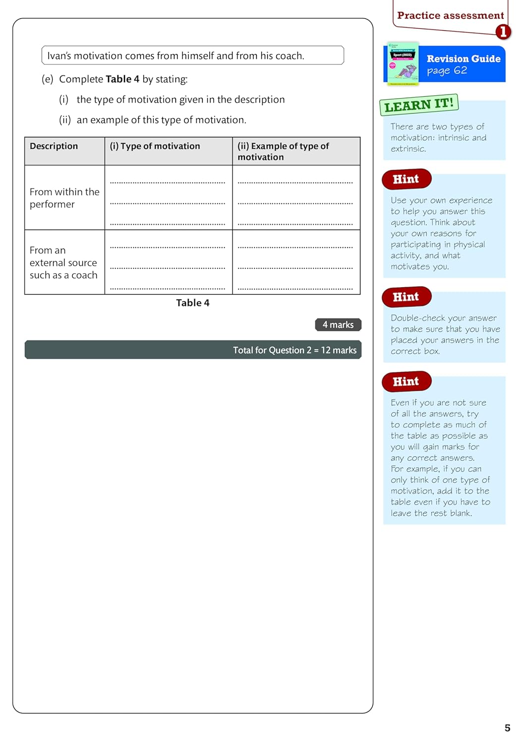 Pearson REVISE BTEC Tech Award Sport Practice Plus - for 2025 and 2026 exams