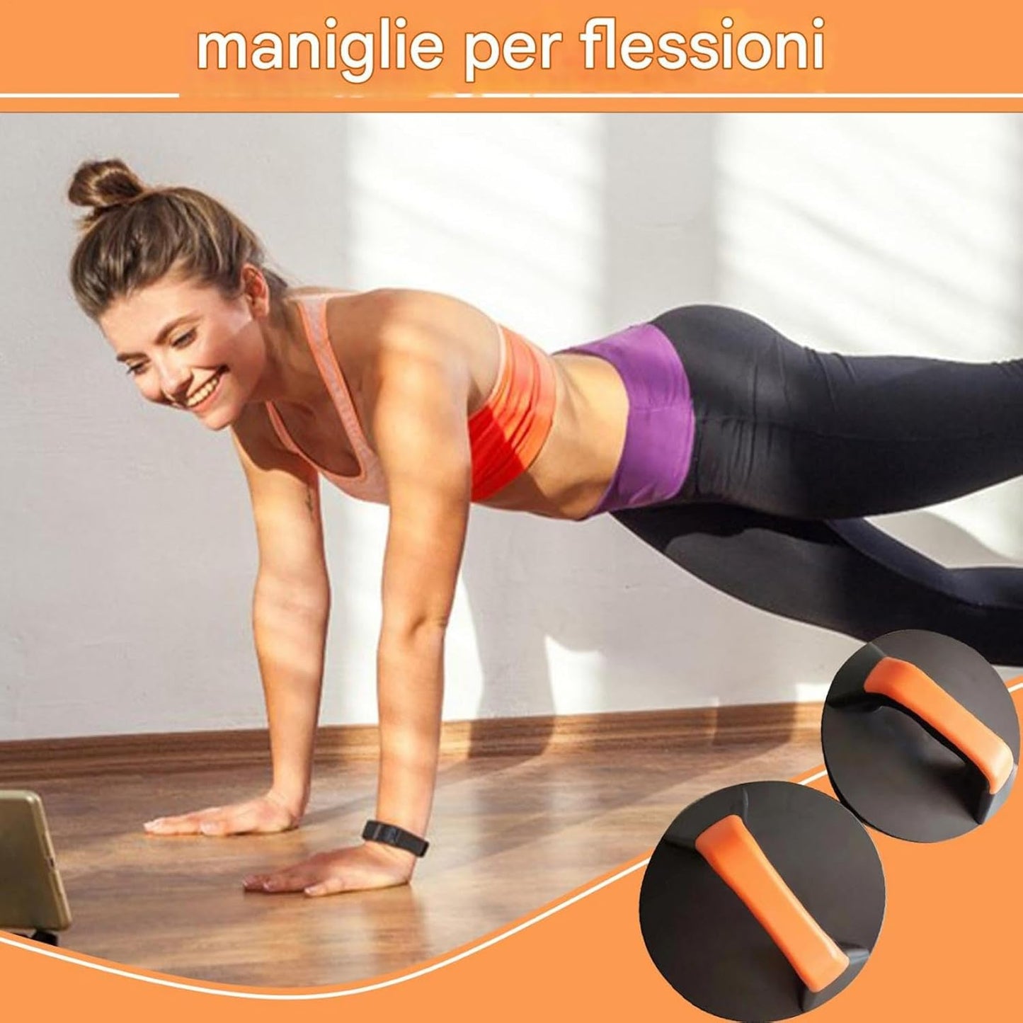 Strength Training Pushup Stands, 2X Exercise Roller Wheels with Rotating Handles, Fitness Gear for Upper Body Workout, Pus Up Helper for Men and Women, 7.87 x 3.15 inch