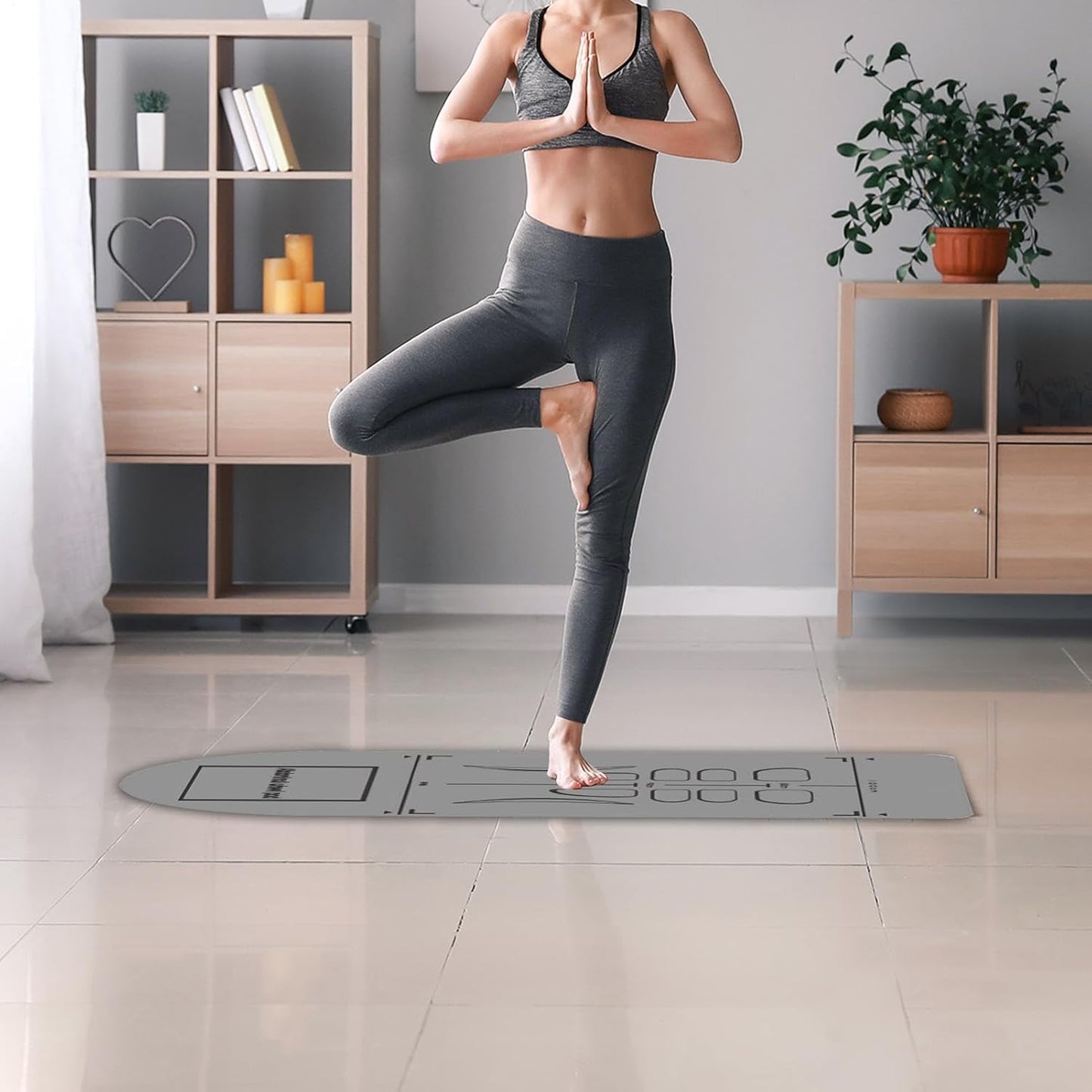 Yoga Pilates Mat, Skipping Exercise Mat, Fitness Gear Mat, Home Workout Pad, Portable Knee Mat, Thick Gym Pad, Workout Mat, Non Slip Fitness Mat, Multi-Purpose Gym Mat, Ab Workout Pad Knee Support