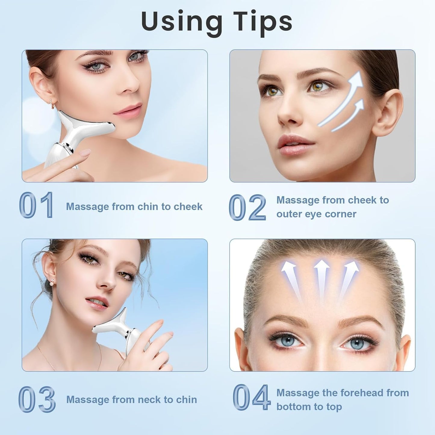 Vibration Lily 7-in-1 Face Neck Massager Face Sculpting Tool Triple-Action Wrinkle Remover Skin Rejuvenation Device with Thermal for Skin Care, Tightening, and Smoothness