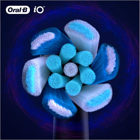 Oral-B iO Ultimate Clean Electric Toothbrush Head, Twisted & Angled Bristles for Deeper Plaque Removal, Pack of 4, Suitable for Mailbox, Black